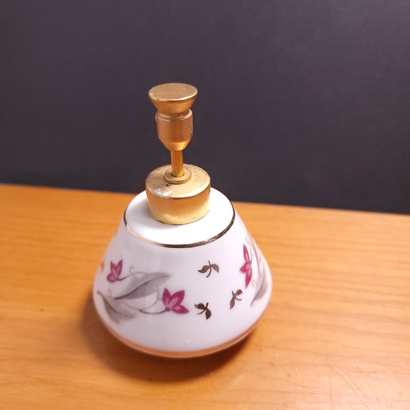 DeV Perfume Atomizer Bottle Porcelain Pink Floral Vintage Victorian - Picture 3 of 10